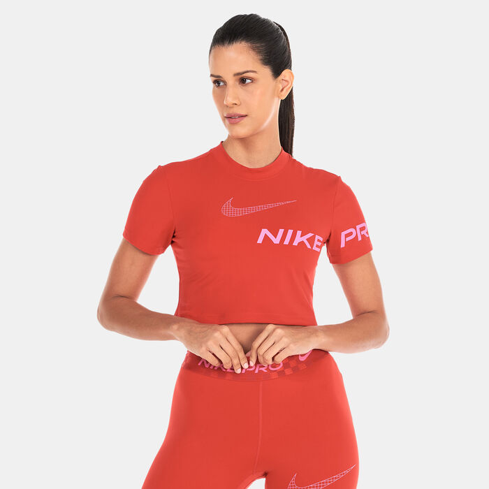 Nike Women's Dri-FIT Crop Top Red Nike Women's Dri-FIT Crop Top Red image number 0