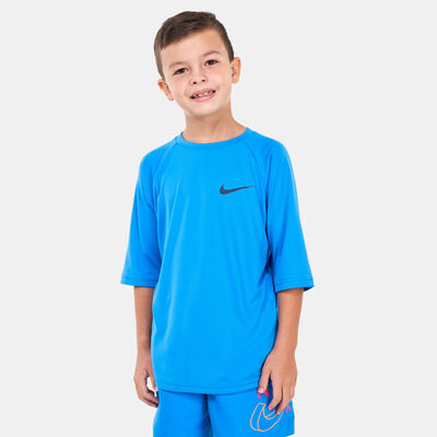 Nike Swim Kids' Short Sleeve Hydroguard Blue