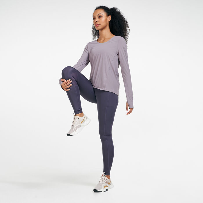 Nike Women's City Sleek T-Shirt Purple Nike Women's City Sleek T-Shirt Purple image number 2