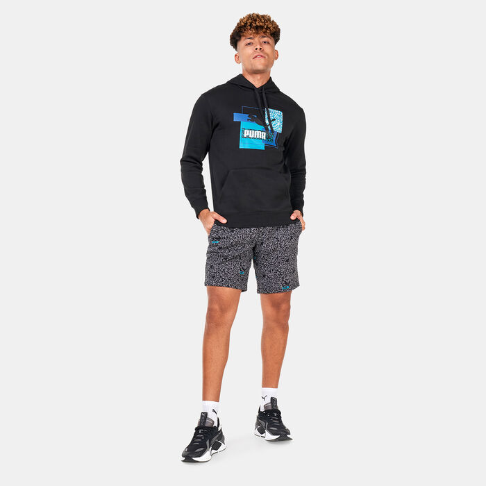 PUMA Men's Brand Love Hoodie Black PUMA Men's Brand Love Hoodie Black image number 2