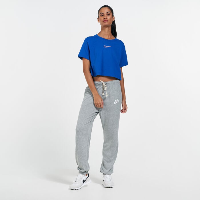 Nike Women's Sportswear Cropped Dance T-Shirt Blue Nike Women's Sportswear Cropped Dance T-Shirt Blue image number 2