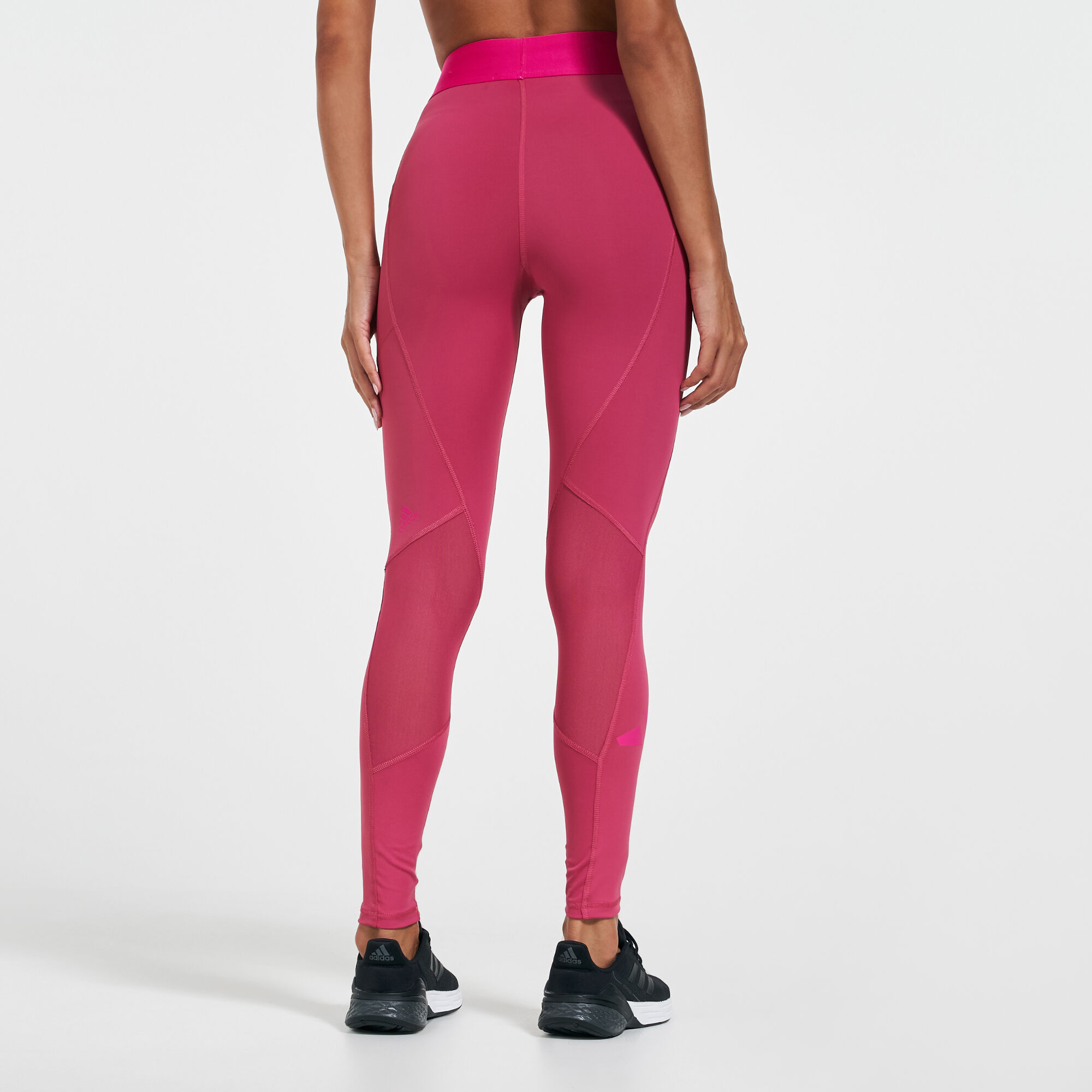 Women s TechFit Mid Rise Badge Of Sport Leggings Pink adidas in Qatar SSS