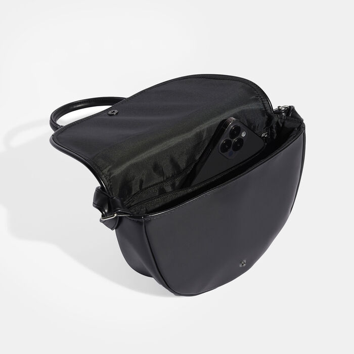 adidas Originals Women's Trefoil Satchel Crossbody Bag Black adidas Originals Women's Trefoil Satchel Crossbody Bag Black image number 3