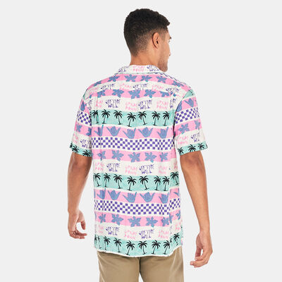 Vans Men's x Stranger Things California Stripe Shirt Pink Vans Men's x Stranger Things California Stripe Shirt Pink