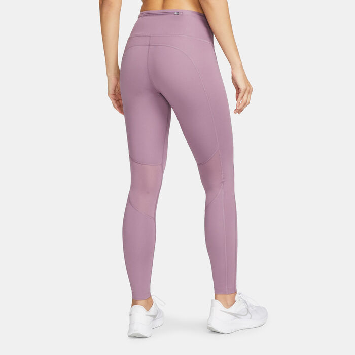 Nike Women's Epic Fast Mid-Rise Running Leggings Purple image number 1