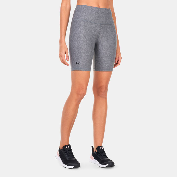 Under Armour Women's HeatGear Armour Bike Shorts Grey Under Armour Women's HeatGear Armour Bike Shorts Grey image number 0