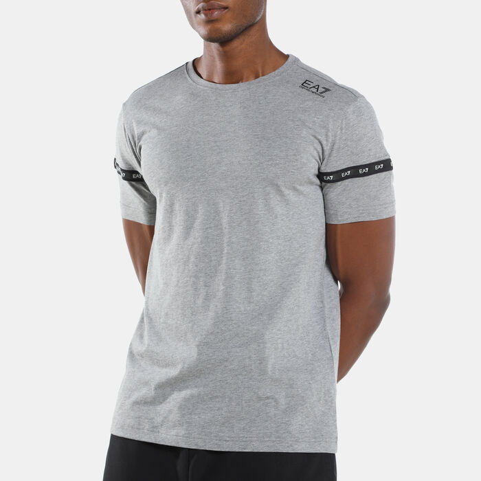 EA7 Emporio Armani Men's Train Logo Series Tape T-Shirt Grey EA7 Emporio Armani Men's Train Logo Series Tape T-Shirt Grey image number 3