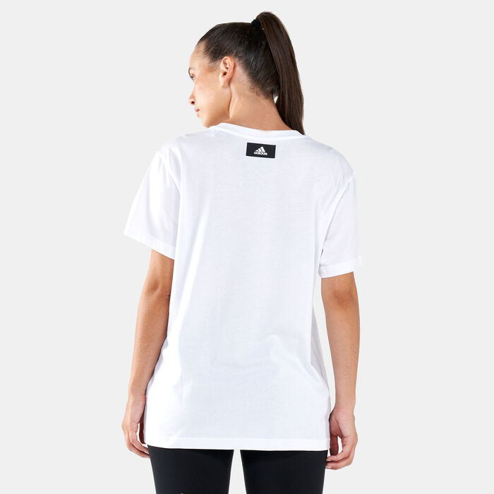 adidas Women's Lace Graphic T-Shirt White adidas Women's Lace Graphic T-Shirt White image number 1