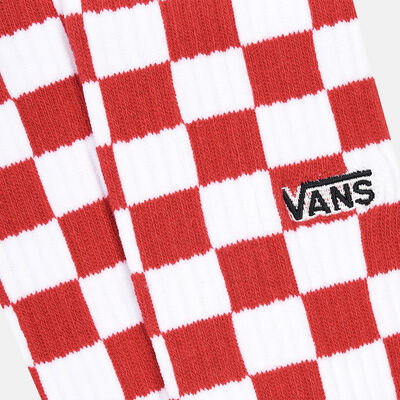 Vans Men's Checkerboard Crew Socks Red