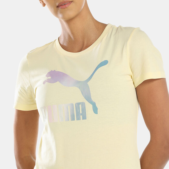 PUMA Women's Crystal Galaxy Graphic T-Shirt yellow image number 3