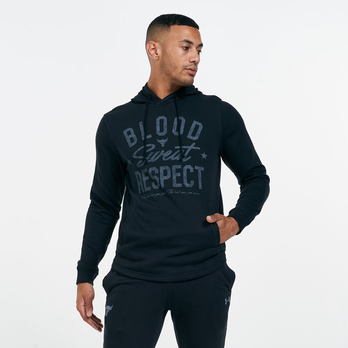 Under Armour Men's Project Rock Terry BSR Hoodie Black image number 0