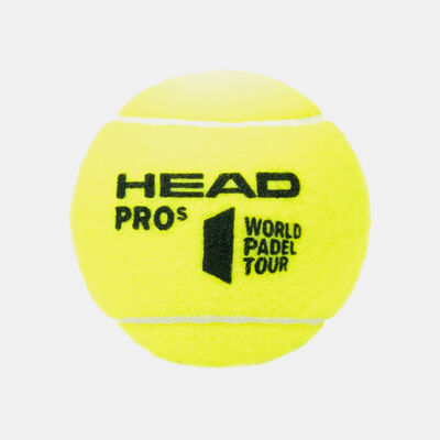 HEAD Padel PRO S Balls (Can of 3 Balls) yellow