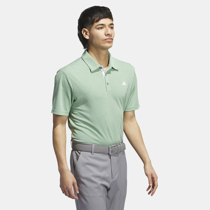 adidas Men's Drive Heather Polo Shirt Green adidas Men's Drive Heather Polo Shirt Green image number 2