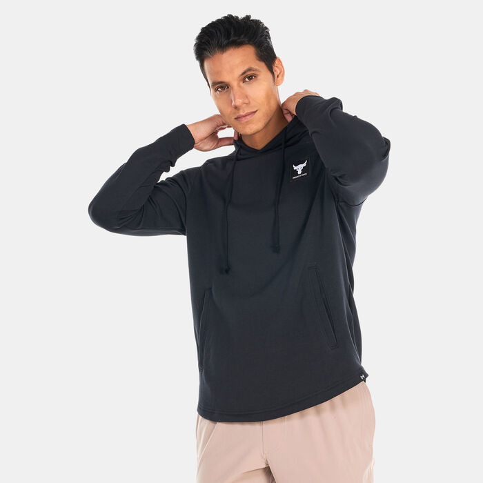 Under Armour Men's Project Rock Terry Hoodie Black Under Armour Men's Project Rock Terry Hoodie Black image number 0