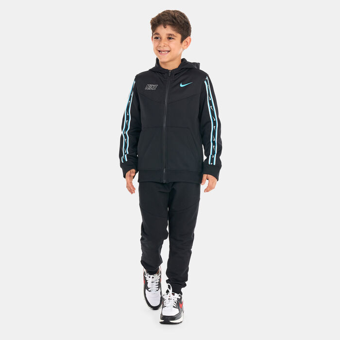 Nike Kids' Sportswear Repeat Full-Zip Hoodie (Older Kids) Black Nike Kids' Sportswear Repeat Full-Zip Hoodie (Older Kids) Black image number 2