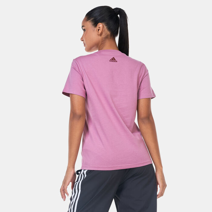 adidas Women's The Soft Side Linear T-Shirt Brown adidas Women's The Soft Side Linear T-Shirt Brown image number 1