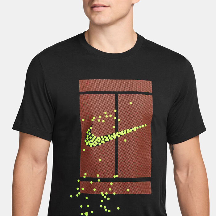 Nike Men's Court Tennis Graphic T-Shirt Black image number 2