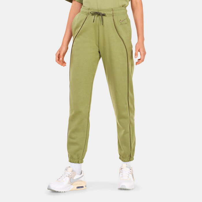 Nike Women's Air Mid-Rise Fleece Joggers Green Nike Women's Air Mid-Rise Fleece Joggers Green image number 0