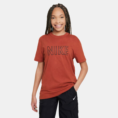 Nike Kids' Sportswear Printed T-Shirt Brown