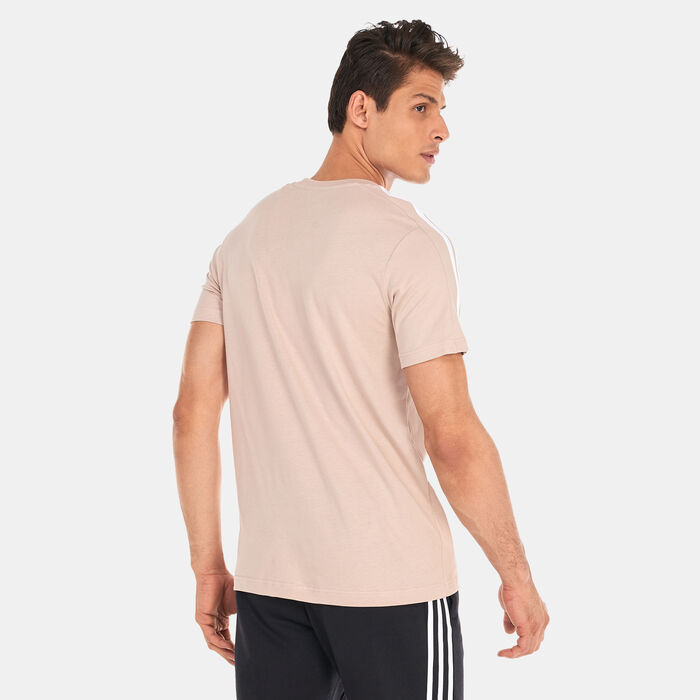 adidas Men's Essentials 3-Stripes T-Shirt Beige adidas Men's Essentials 3-Stripes T-Shirt Beige image number 1