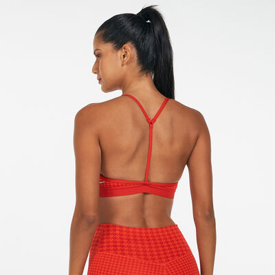 Nike Women's Dri-FIT Indy Icon Clash Sports Bra Red