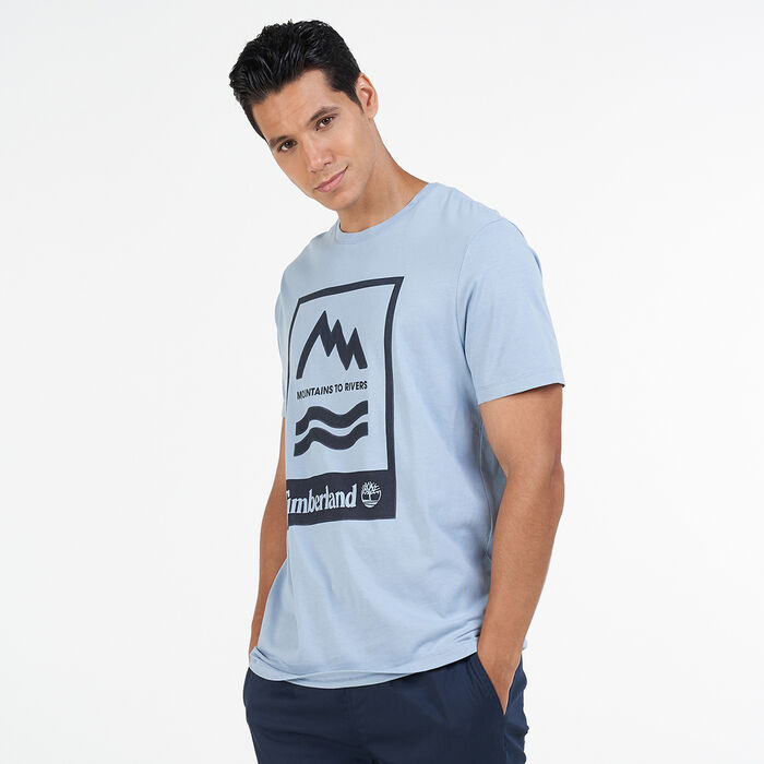 Timberland Men's Mountains To Rivers T-Shirt Blue Timberland Men's Mountains To Rivers T-Shirt Blue image number 0