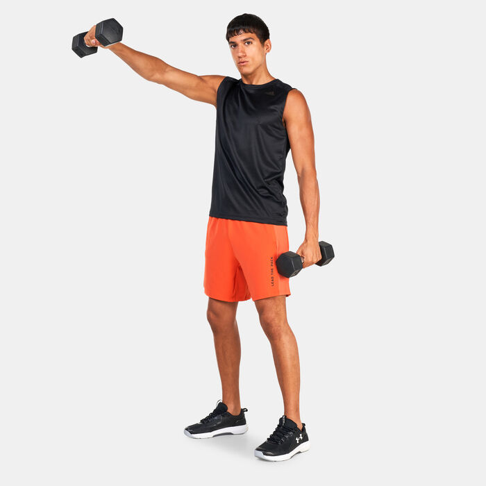 SQUATWOLF Men's Statement Ribbed Flex Shorts Orange image number 2