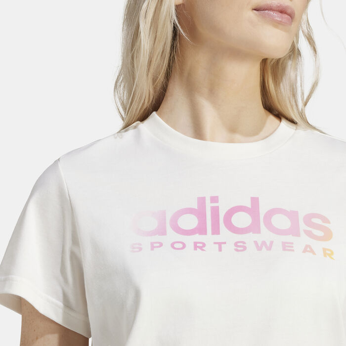 adidas Women's The Soft Side Linear T-Shirt White adidas Women's The Soft Side Linear T-Shirt White image number 4