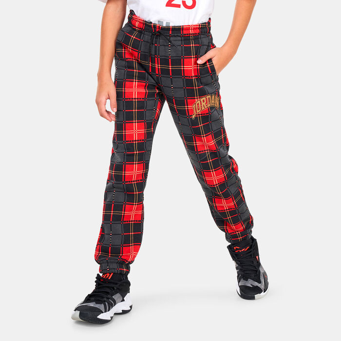 Jordan Kids' Essentials Plaid Sweatpants Black image number 0