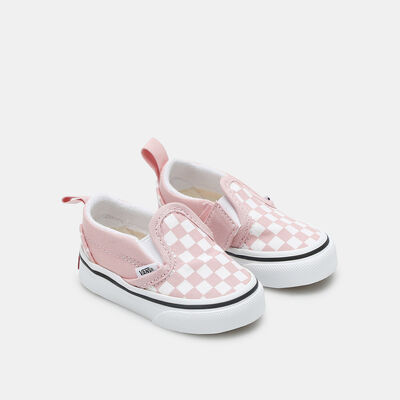 Vans Kids' Checkerboard Slip-On Velcro Unisex Shoe Pink Vans Kids' Checkerboard Slip-On Velcro Unisex Shoe Pink