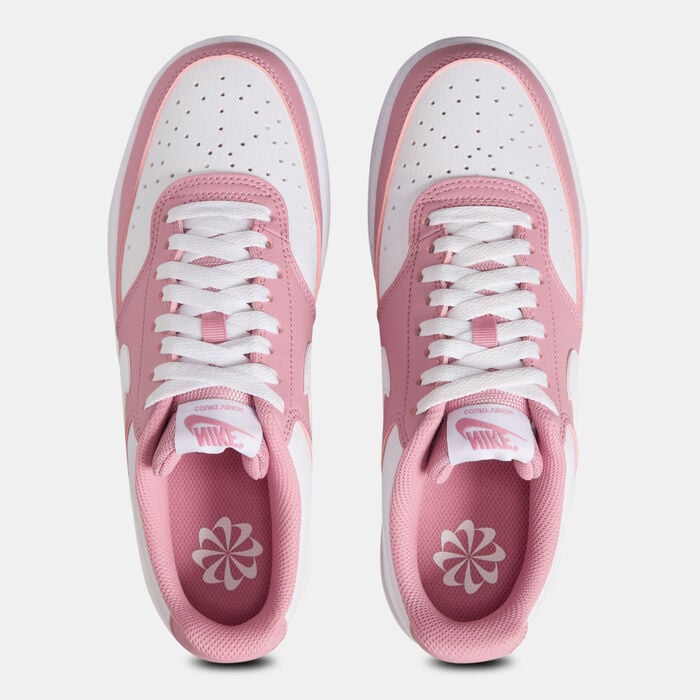 Nike Women's Court Vision Low Next Nature Shoes Red Nike Women's Court Vision Low Next Nature Shoes Red image number 4