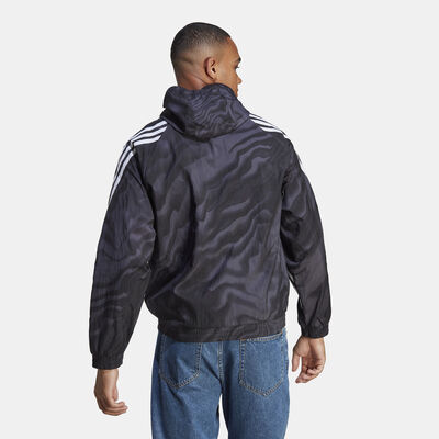 adidas Men's Future Icons Allover Print Hoodie Black