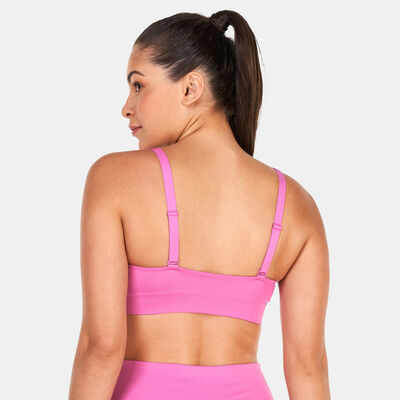 Nike Women's Dri-FIT Indy Plunge Cutout Sports Bra Pink