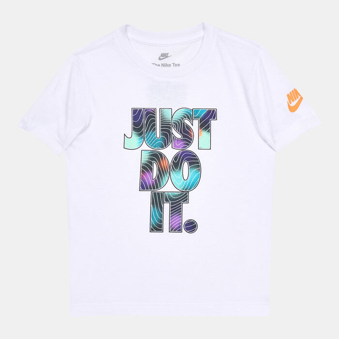 Nike Kids' Just Do It Illuminate T-Shirt (Younger Kids) White Nike Kids' Just Do It Illuminate T-Shirt (Younger Kids) White image number 0