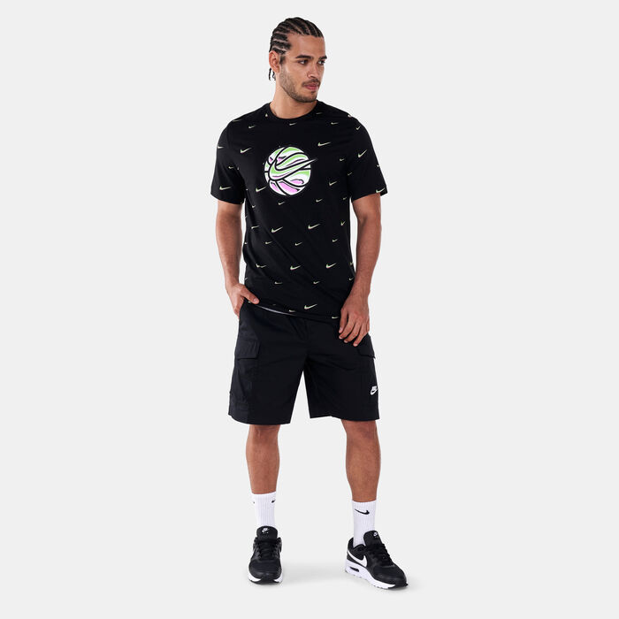 Nike Men's Swoosh Ball Basketball T-Shirt Black Nike Men's Swoosh Ball Basketball T-Shirt Black image number 2