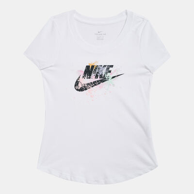 Nike Kids' Sportswear Scoop Futura T-Shirt White