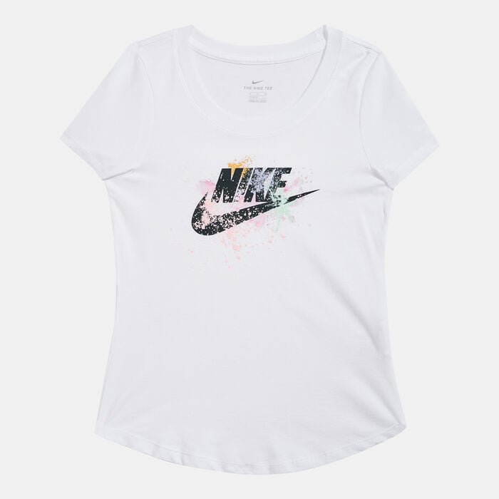 Nike Kids' Sportswear Scoop Futura T-Shirt White Nike Kids' Sportswear Scoop Futura T-Shirt White image number 0