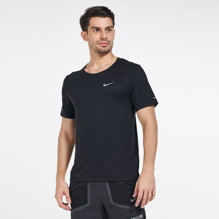 Nike Men's Dri-FIT Miler T-Shirt Black image number 0