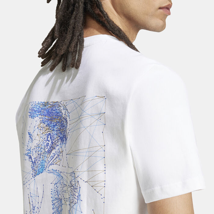 adidas Men's Messi Graphic T-Shirt White adidas Men's Messi Graphic T-Shirt White image number 4