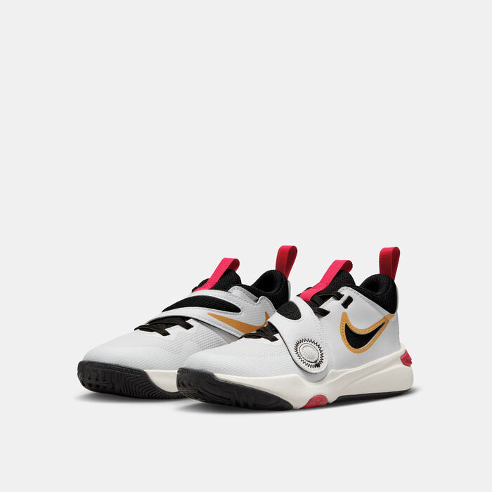 Nike Kids' Team Hustle D 11 Basketball Shoes White image number 1