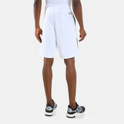 EA7 Emporio Armani Men's Train Logo Series Side Tape Shorts White
