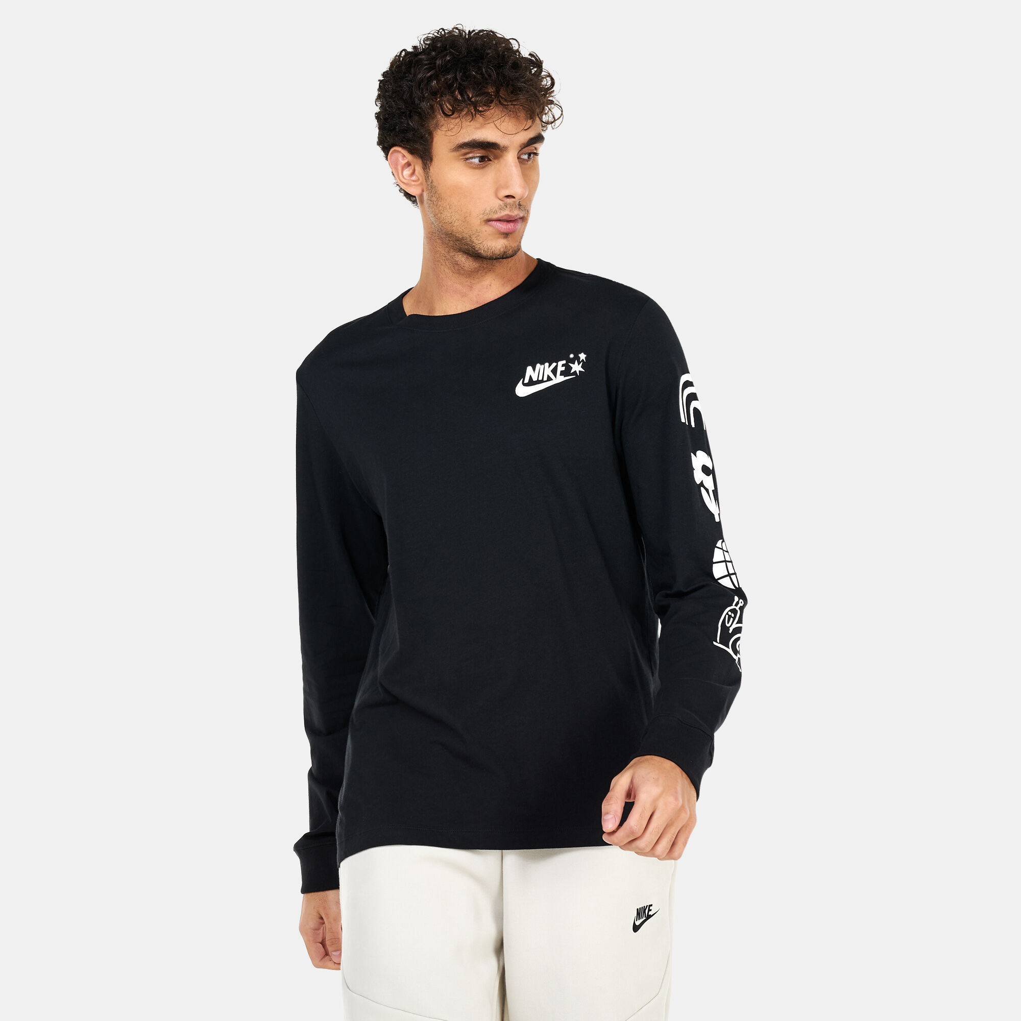 Nike men's long sleeve cotton t shirts discount