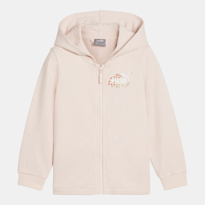 PUMA Kids' Essential+ Full-Zip Hoodie Pink PUMA Kids' Essential+ Full-Zip Hoodie Pink image number 0