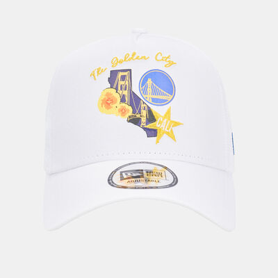 New Era Men's NBA Golden State Warriors Logo Trucker Cap White