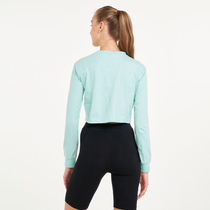 ellesse Women's Stelleri Crop Top Blue image number 1