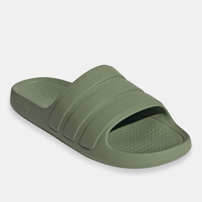 adidas Men's Adilette Flow Slides Green adidas Men's Adilette Flow Slides Green image number 1