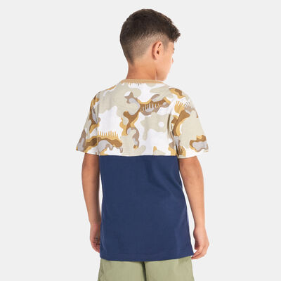 Converse Kids' Blocked Camo T-Shirt Blue