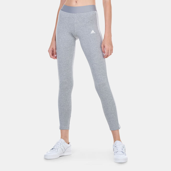 adidas Women's 3 Stripes Leggings Grey adidas Women's 3 Stripes Leggings Grey image number 1