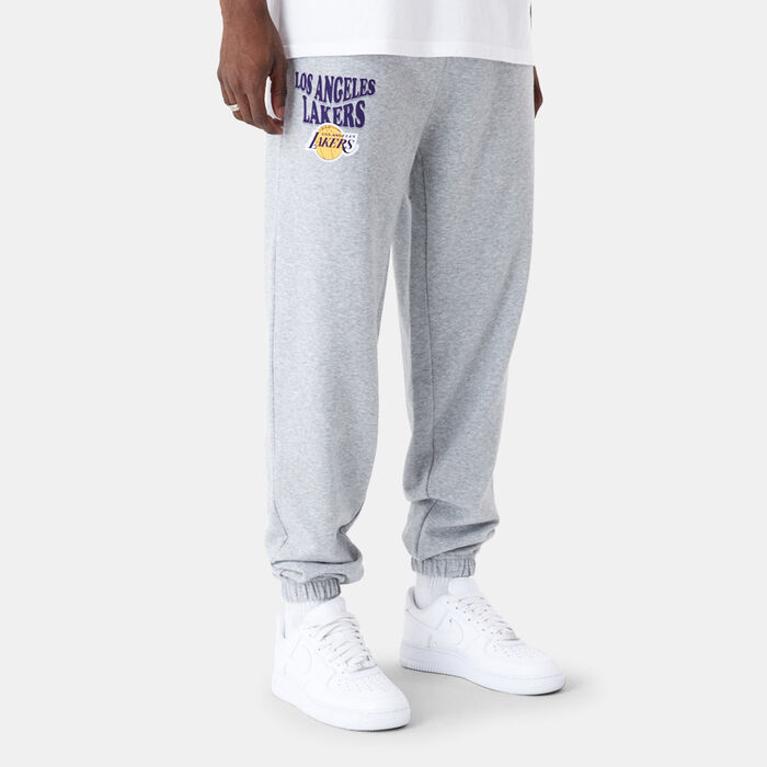 New Era Men's NBA Los Angeles Lakers Script Joggers Grey image number 0