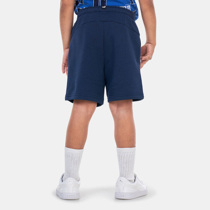 PUMA Kids' Essentials+ Logo Lab Shorts Blue PUMA Kids' Essentials+ Logo Lab Shorts Blue image number 1